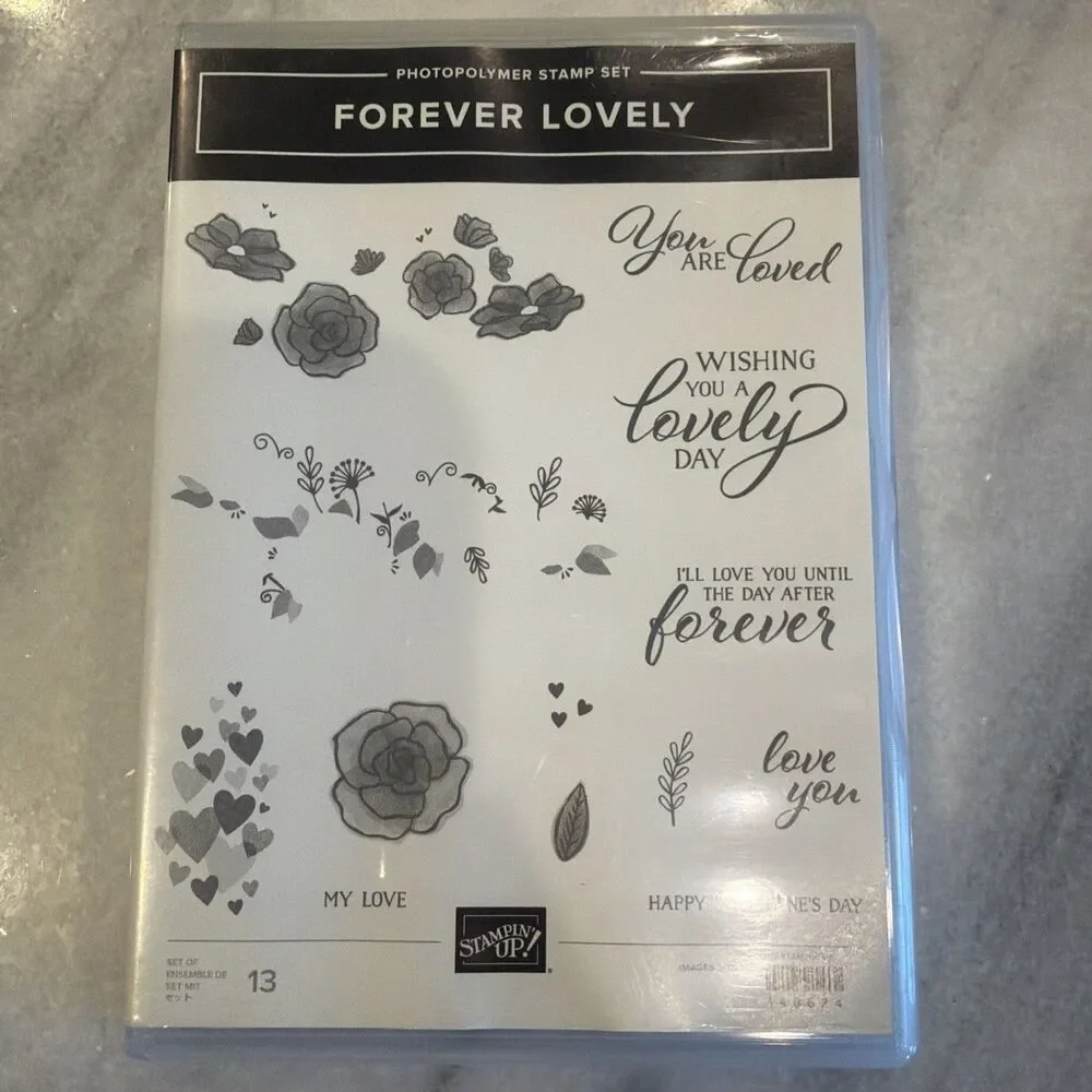 Stampin' Up! FOREVER LOVELY Photopolymer STAMP SET + FLOWERS Edgelits DIES BONUS